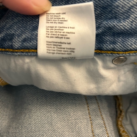 Anine Bing cut off Jean Bermuda shorts size 29 button fly - Picture 6 of 6